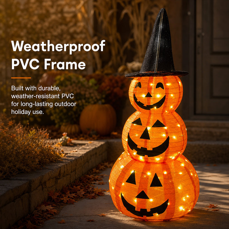 Halloween Light-Up Pumpkin Tower