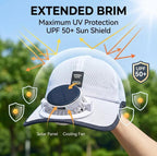 Ultralight UV Protection Baseball Cap with Solar Fan