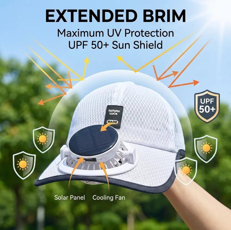 Ultralight UV Protection Baseball Cap with Solar Fan