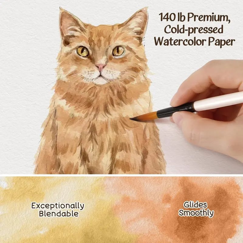✍️Beginner Watercolor Paint Set🎨Watercolor Animal Workbook