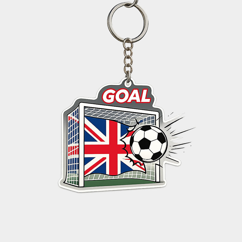 ⚽ England Football Goal Keychain