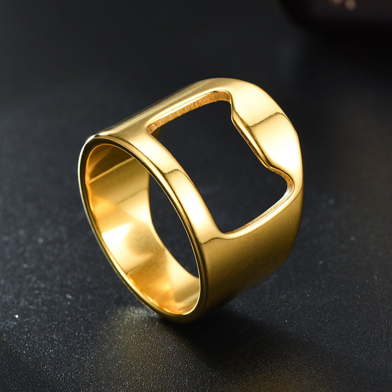 Popular Men's Stainless Steel Bottle Opener Ring