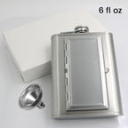 2-in-1 Hip Flask & Cigarette Case Integrated Design