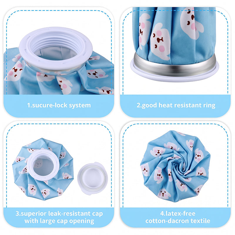 Cartoon Water Injection Cold Compress Bag for Sprains, Physiotherapy, Cooling Fabric Ice Pack, Outdoor Household Portable Foldable Cold/Hot Pack