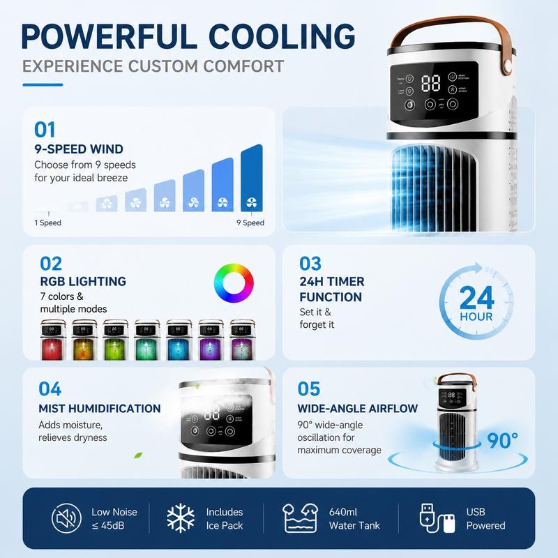 ❄️ Portable Mist Cooling Fan | Your Summer Must-Have 💨