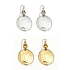 Vintage Hammered Metal Teardrop Earrings