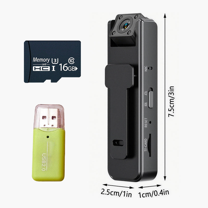 A9 Pocket Clip Camera HD 1080P Portable Meeting Recorder Sports Camera