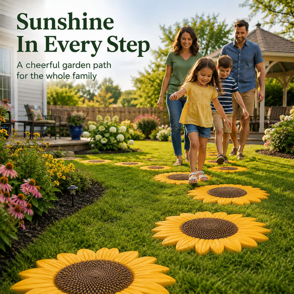 🌻 Turn Concrete Into Garden Sunshine! DIY Sunflower Stepping Stone Mold ￡14.99 ✨