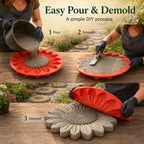 🌻 Turn Concrete Into Garden Sunshine! DIY Sunflower Stepping Stone Mold ￡14.99 ✨