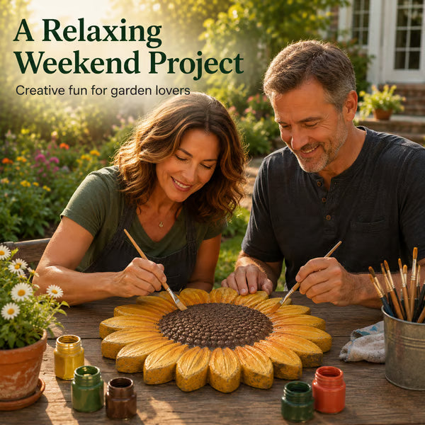 🌻 Turn Concrete Into Garden Sunshine! DIY Sunflower Stepping Stone Mold ￡14.99 ✨