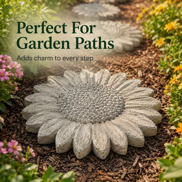 🌻 Turn Concrete Into Garden Sunshine! DIY Sunflower Stepping Stone Mold ￡14.99 ✨