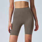 Halara UltraSculpt SoCinched High Waisted Tummy Control Side Pocket Shaping Training Biker Shorts