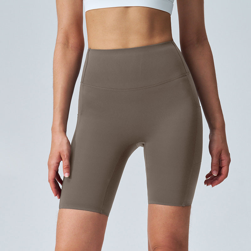 Halara UltraSculpt SoCinched High Waisted Tummy Control Side Pocket Shaping Training Biker Shorts