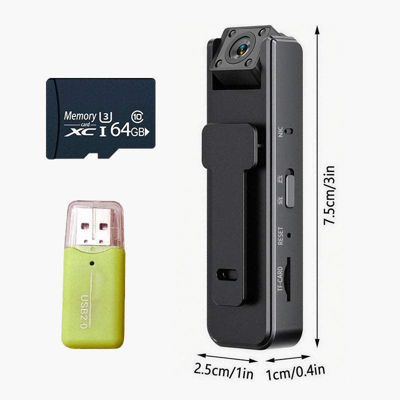 A9 Pocket Clip Camera HD 1080P Portable Meeting Recorder Sports Camera