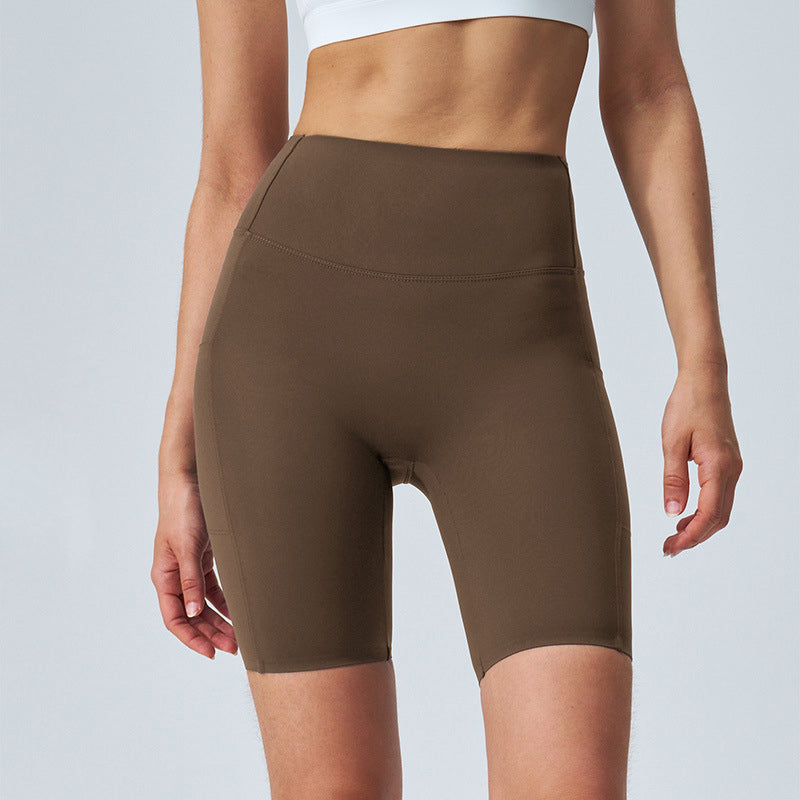 Halara UltraSculpt SoCinched High Waisted Tummy Control Side Pocket Shaping Training Biker Shorts