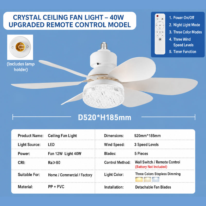 Household Silent Mini Fan Light
