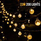 LED Solar Bubble String Lights Outdoor Waterproof Garden Lawn Holiday