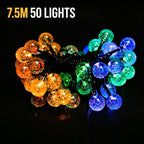 LED Solar Bubble String Lights Outdoor Waterproof Garden Lawn Holiday