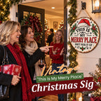 🎄 Vintage julskylt – “Det här är min juliga plats”
