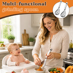 🥄 Multi-Function Grinding Spoon Strainer for Garlic, Ginger & Baby Food