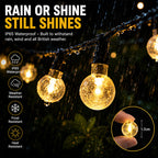 LED Solar Bubble String Lights Outdoor Waterproof Garden Lawn Holiday