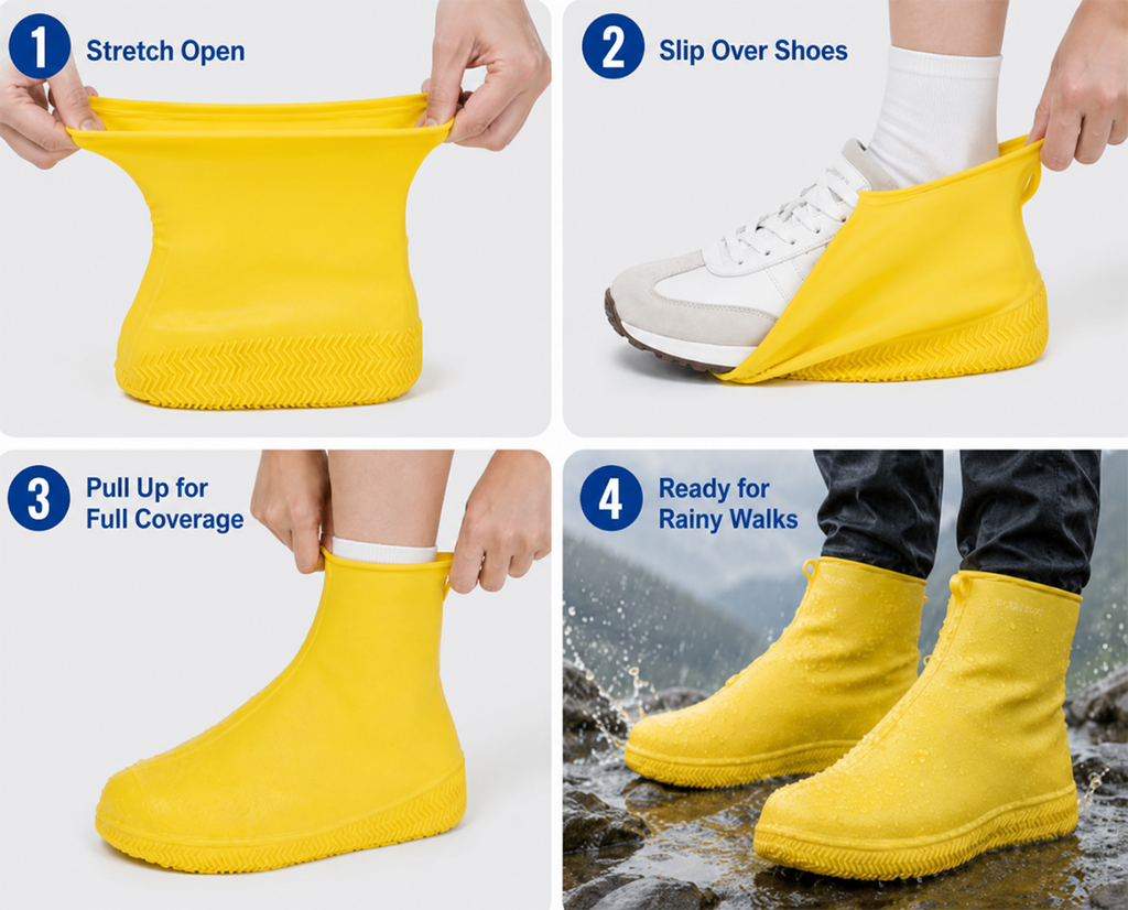 👟💧 Vattentäta skoskydd för alla tillfällen – halkfria, slitstarka och lätta att ta med