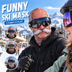 Rolig realistisk skidmask – Humoristisk vintermask för utomhusaktiviteter och fester