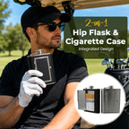 2-in-1 Hip Flask & Cigarette Case Integrated Design