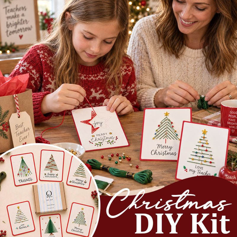 🎄🧵 Skapa din egen julhälsning – DIY-kit för vackra julkort med trådkonst! ✨🎁