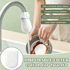 🚰 Extra-Thick Splash-Proof Faucet Filter Cotton: Visible Protection for Every Drop