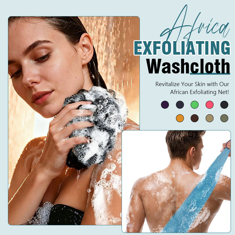 Back Exfoliating Bath Scrubber Long Strip with Rope Bath Towel High Elasticity Sauna Towel