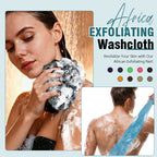 Back Exfoliating Bath Scrubber Long Strip with Rope Bath Towel High Elasticity Sauna Towel