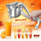 Exprimidor Manual de Acero Inoxidable para Jugos Frescos