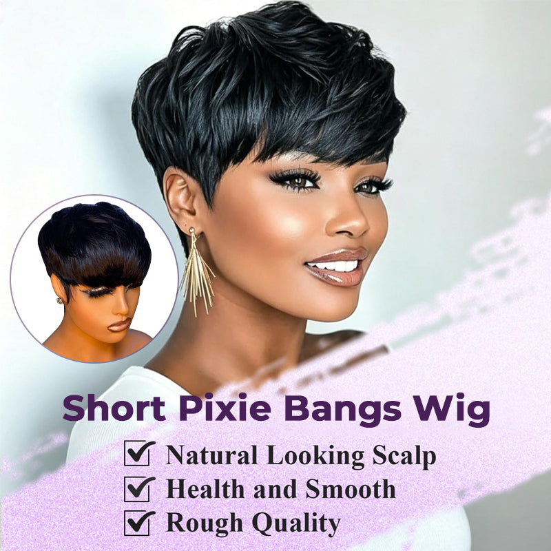 ✨ Short Pixie Bangs Wig