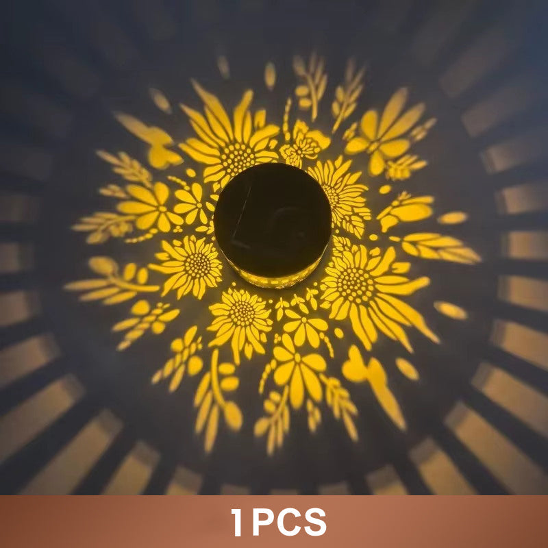 🌞✨Solar-powered mandala projector lamp
