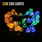 LED Solar Bubble String Lights Outdoor Waterproof Garden Lawn Holiday