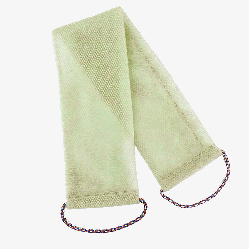 Back Exfoliating Bath Scrubber Long Strip with Rope Bath Towel High Elasticity Sauna Towel