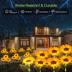 🌻 Solar Sunflower Garden Lights