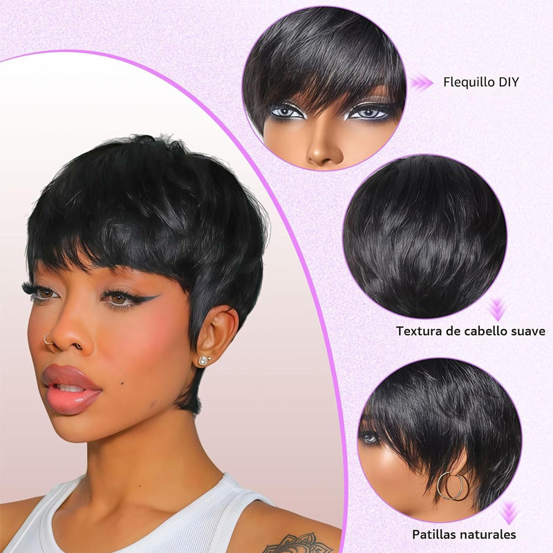 ✨ Short Pixie Bangs Wig