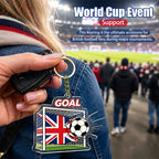 ⚽ England Football Goal Keychain