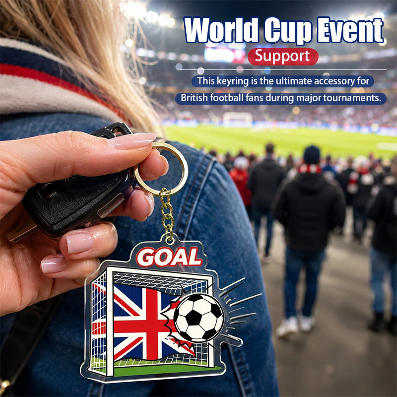 ⚽ England Football Goal Keychain