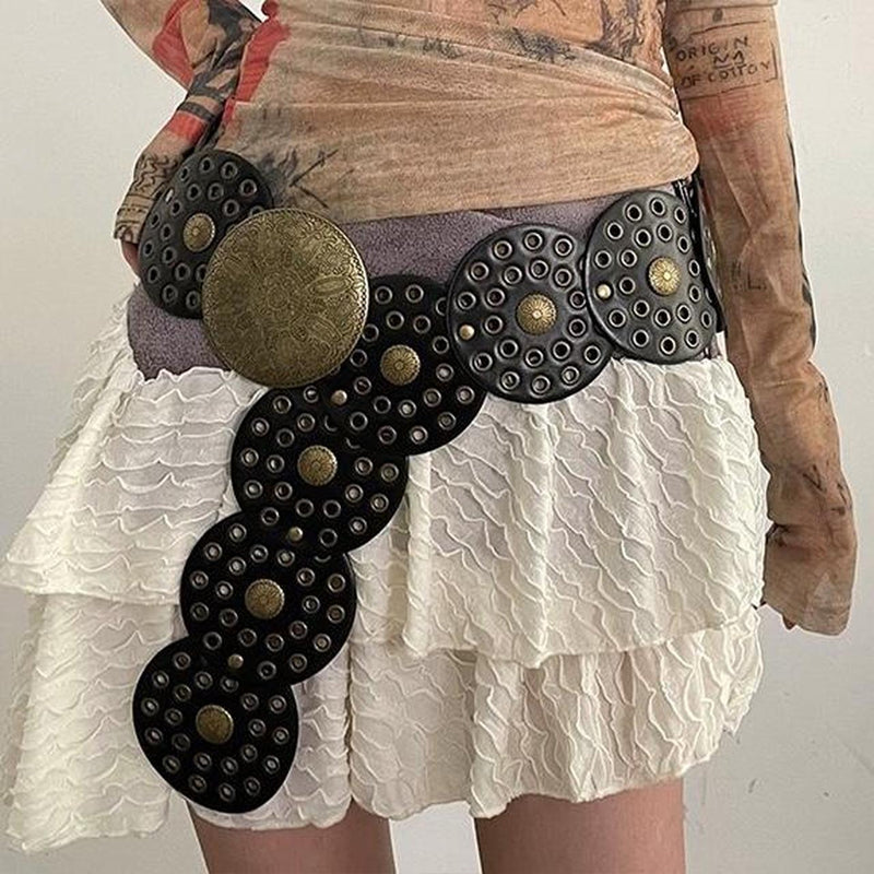 Bohemian Waist Seal European and American Retro Denim Western Style Personality Belt
