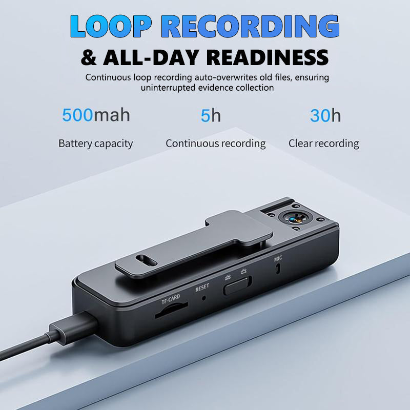 A9 Pocket Clip Camera HD 1080P Portable Meeting Recorder Sports Camera