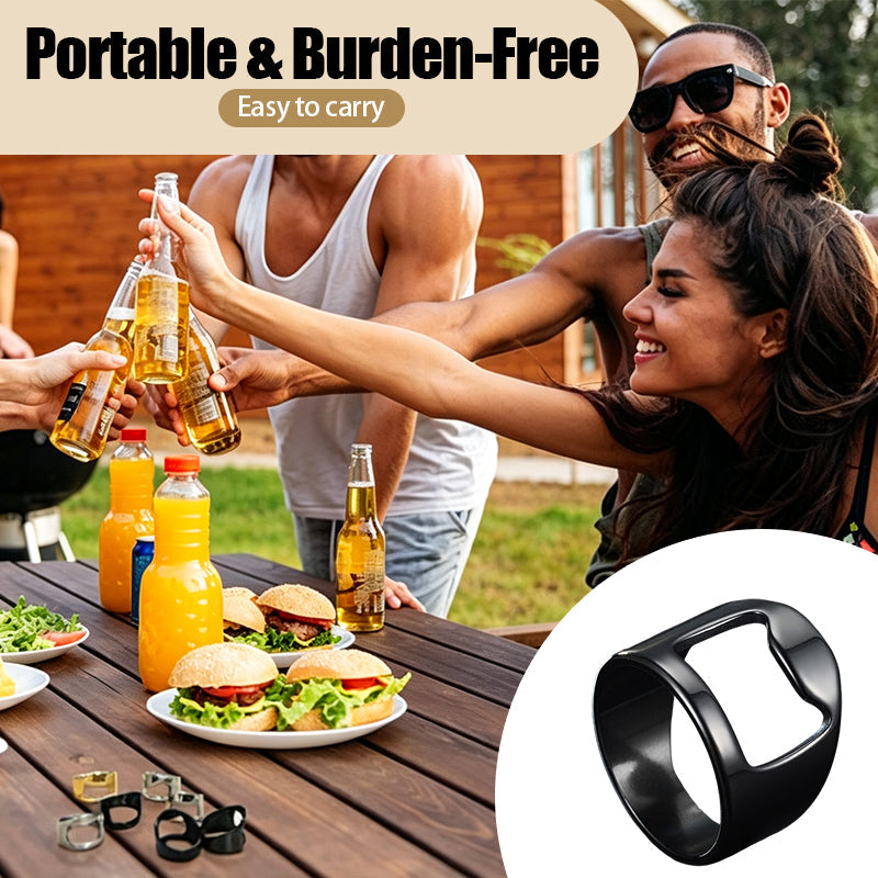 Popular Men's Stainless Steel Bottle Opener Ring
