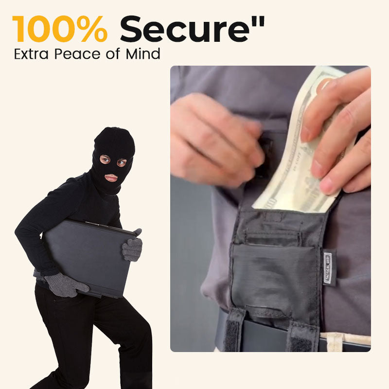 Cartera Delgada Oculta Para Cinturón – Ideal Para Viajes, Compras y Uso Diario