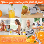 Exprimidor Manual de Acero Inoxidable para Jugos Frescos