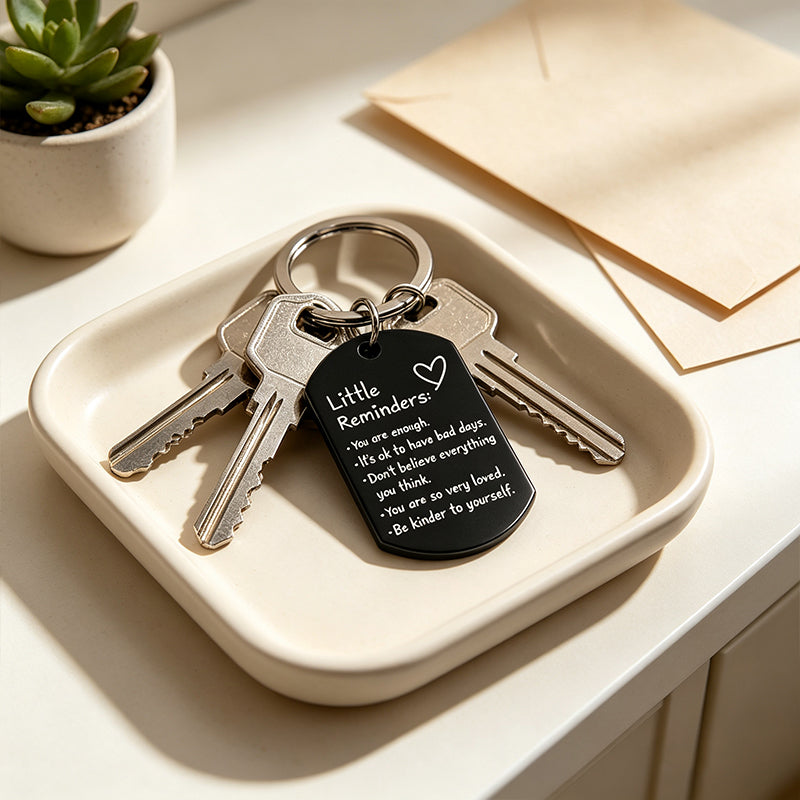 Little Reminders Engraved Keychain