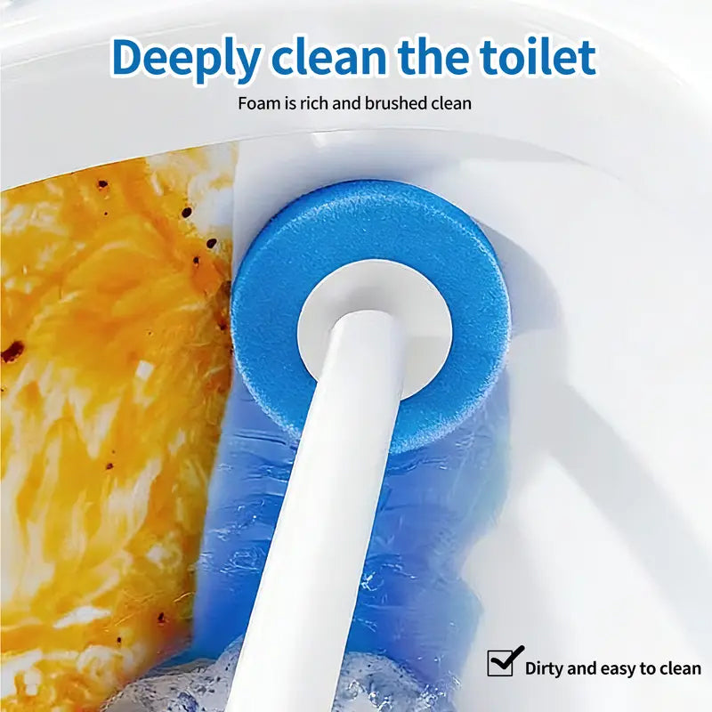 Disposable Toilet Brush System with Holder & Refills