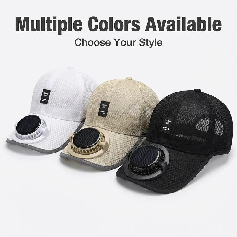 Ultralight UV Protection Baseball Cap with Solar Fan