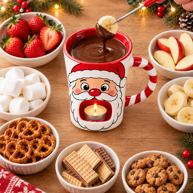 🍫 Chokladfondue-mugg med julmotiv